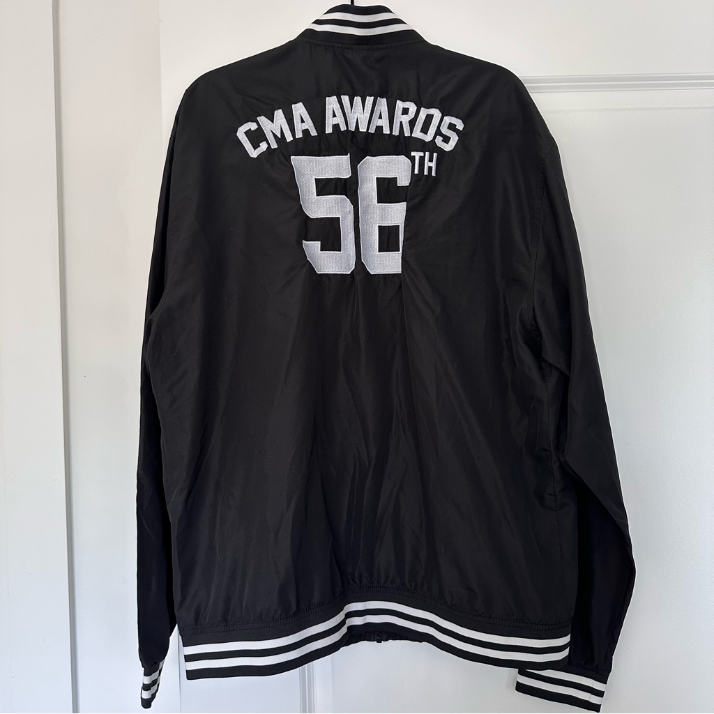 Cma Awards Jacket 2xl Black White Bomber Varsity Zip Up Country Music Nashville